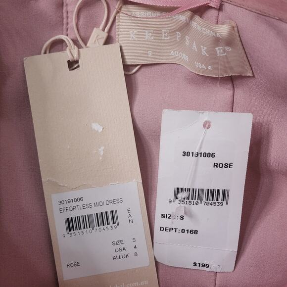 Keepsake Rose Pink Strapless Effortless Midi Dress - Picture 5 of 8